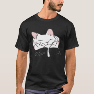 Camiseta Gatinho engraçado adorável Carinho de gato fofo pa