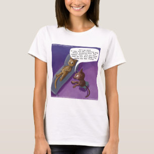 Camiseta Gatinho Engraçado de Desenho Animado Fofinho na Te