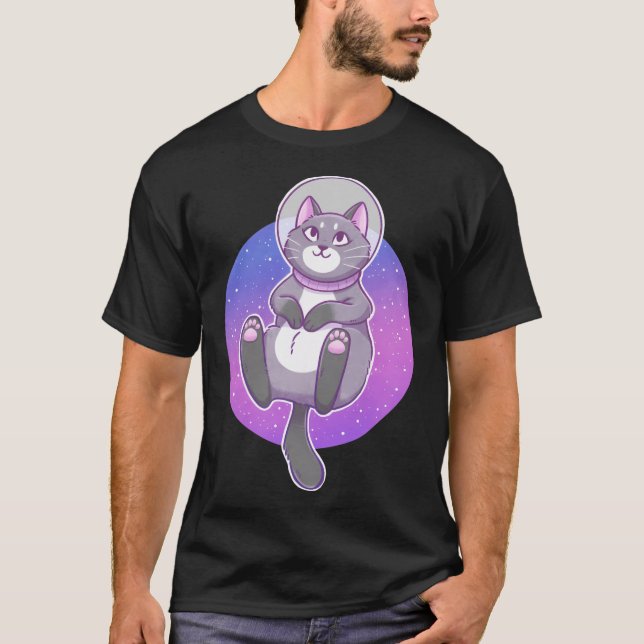 Camiseta Gatinho Espacial Astronauta (Frente)