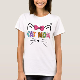 Camiseta Gatinho Face Cat Mãe