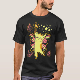 Camiseta Gatinho Fada Borboleta Gato
