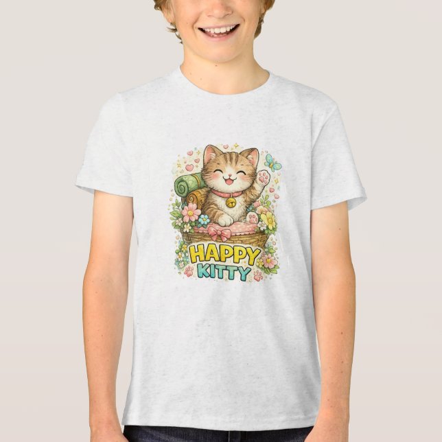 Camiseta Gatinho Feliz (Frente)