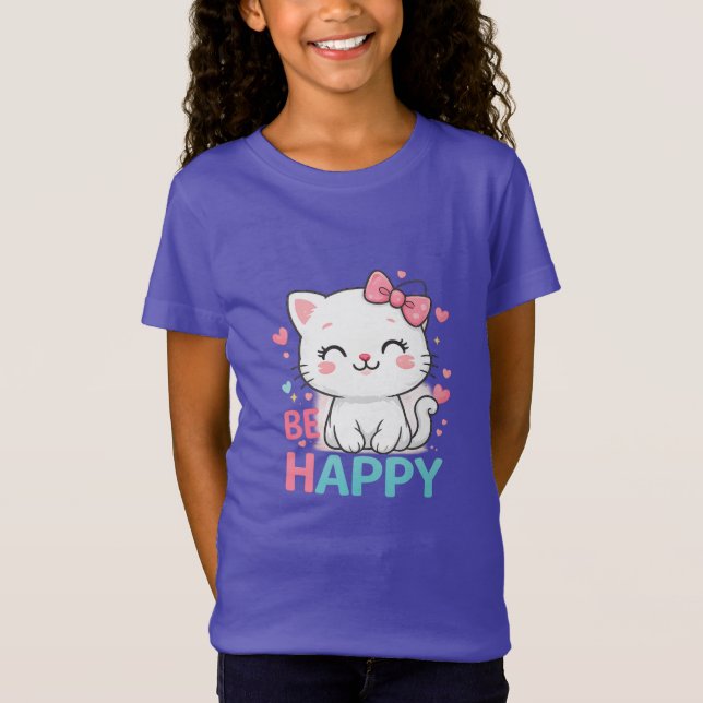 Camiseta Gatinho Feliz (Frente)