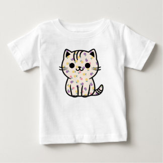 Camiseta Gatinho floral bonito