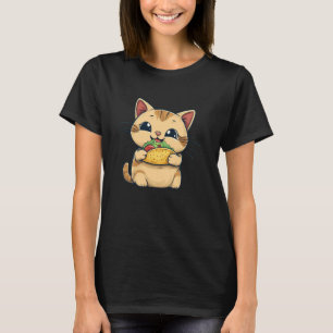 Camiseta Gatinho Fofinho Comendo Um Taco