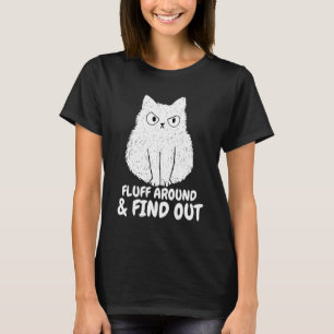 Camiseta Gatinho Fofinho Por Aí e Descobrir Humor Divertido