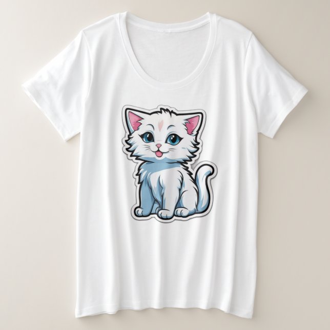 Camiseta gatinho fofo (Frente do Design)