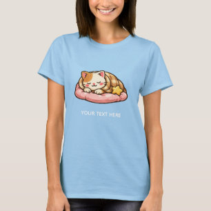Camiseta Gatinho Fofo Adormecido do Charme Sonhador do Pres
