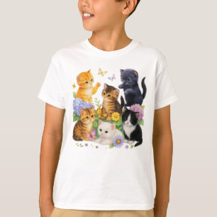Camiseta Gatinho Fofo Camisa, Amante de Gato Vintage, Camis