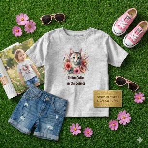 Camiseta Gatinho Fofo e Flores / Amante de Gatos 