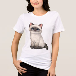 Camiseta Gatinho Fofo em Tigela de Peixes