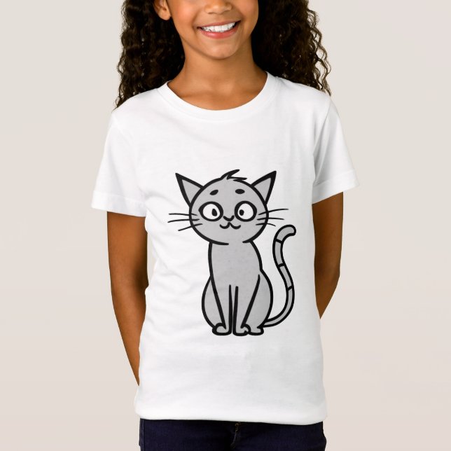 Camiseta Gatinho fofo engraçado (Frente)