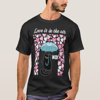 Camiseta Gatinho Fofo Meme de Dia dos Namorados Não