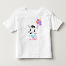 Camiseta Gatinho Fofo Viaja Pelo Mundo