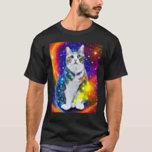 Camiseta Gatinho Gatinho De Gato Espacial No Estilo Cat 3