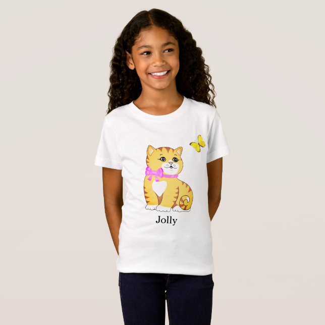 Camiseta Gatinho Gatinho e Camiseta-borboleta (Frente Completa)