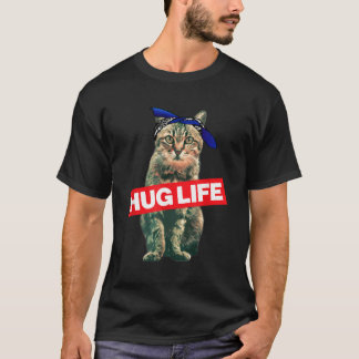 Camiseta Gatinho Gatinho Gangsta Gatinho Gatinho Gato de Hu