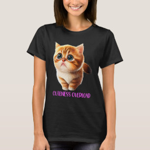 Camiseta Gatinho Gatinho Gato Bonito Sobrecarregado Bonito