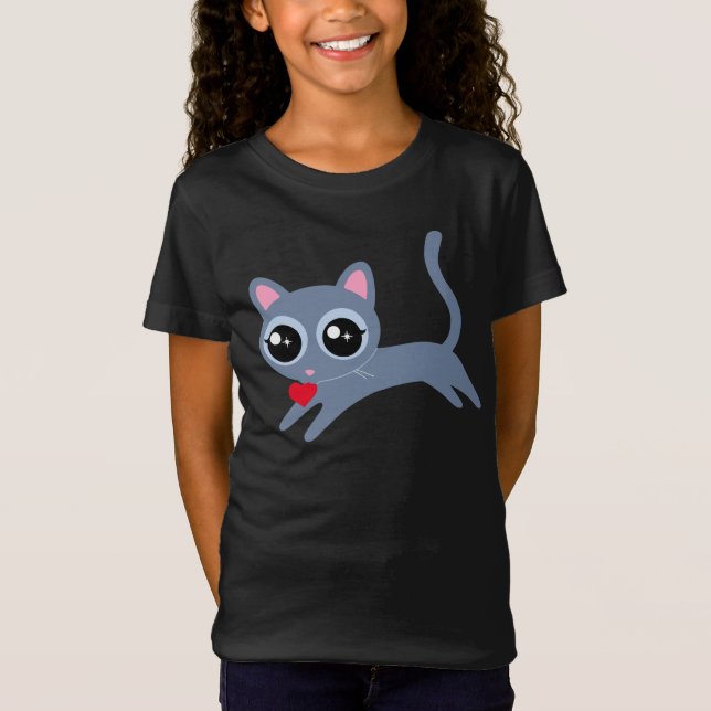 Camiseta Gatinho Gatinho Gato Coração Ladrão (Frente)