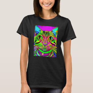 Camiseta Gatinho Gatito Psicodélico No Estilo Gato 1