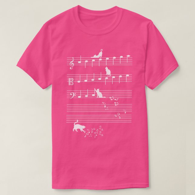 Camiseta Gatinho Gato Bonito Reproduzindo Nota Musical Limp (Frente do Design)