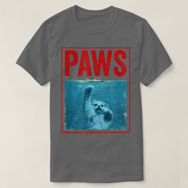 Camiseta Gatinho Gato Engraçado Para Tubarão E Pentes De Ga (Frente do Design)