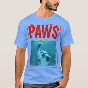 Camiseta Gatinho Gato Engraçado PWS Para Tubarão E Pentes D