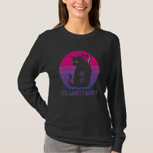 Camiseta Gatinho gato estilo japonês faço o que quero