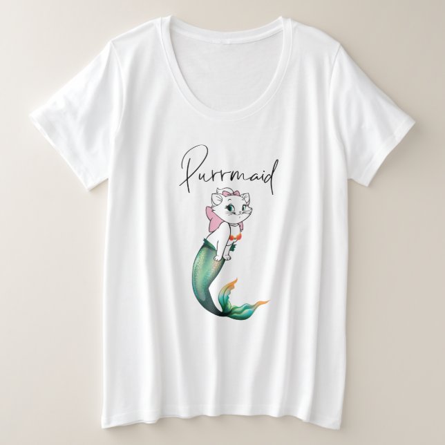 Camiseta Gatinho Gato-Purê - Design de Gato-Sereia Divertid (Frente do Design)