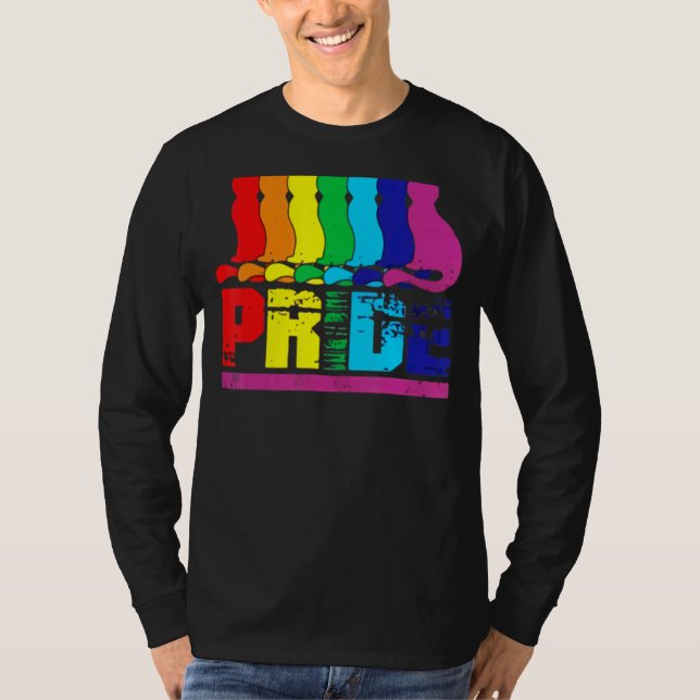 Camiseta Gatinho Gelbtq Purride Ally Orgulho gay Rainbow Fl (Frente)