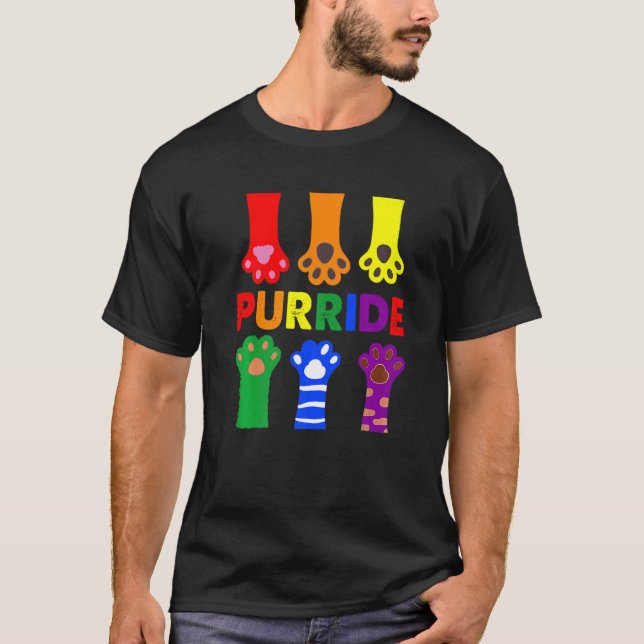 Camiseta Gatinho Gelbtq Purride Ally Orgulho gay Rainbow Fl (Frente)