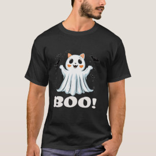 Camiseta Gatinho Ghost Ghost Bono Halloween