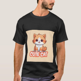 Camiseta Gatinho Ginger Kawaii Fofo Abraçando Caixa de Pres