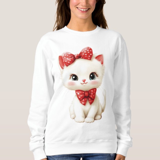 Camiseta Gatinho giro e tomate adorável (Frente)
