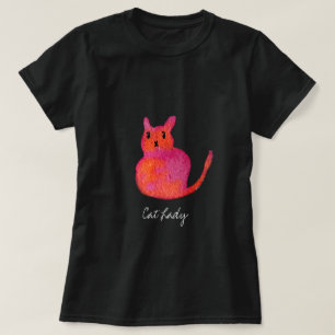 Camiseta Gatinho giro, rosa,