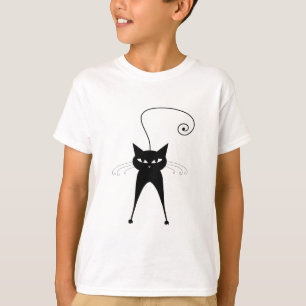 Camiseta Gatinho irrisório preto 6