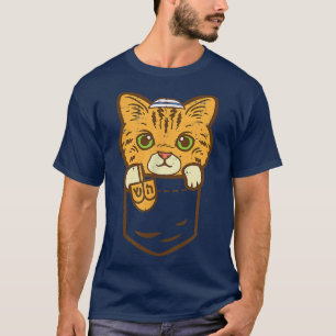 Camiseta Gatinho Judeu Gato Menorah Hanukkah Pajamas