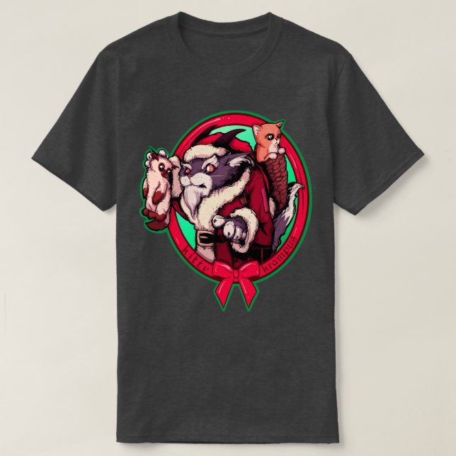 Camiseta Gatinho Krampus (Frente do Design)