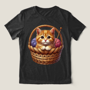 Camiseta Gatinho Laranja Adorável no Soquete com Fio