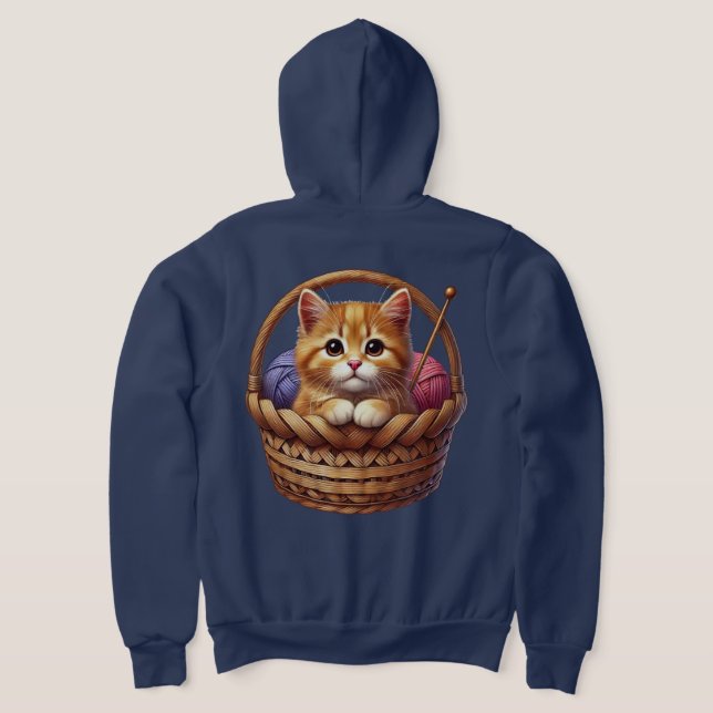 Camiseta Gatinho Laranja Adorável no Soquete com Fio (Postura das costas)