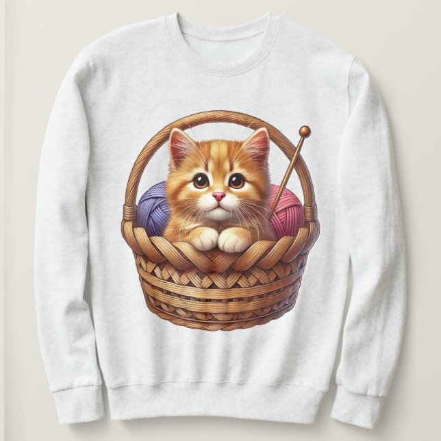 Camiseta Gatinho Laranja Adorável no Soquete com Fio (Frente do Design)