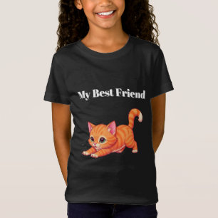 Camiseta Gatinho Laranja Divertido Desenho Animado