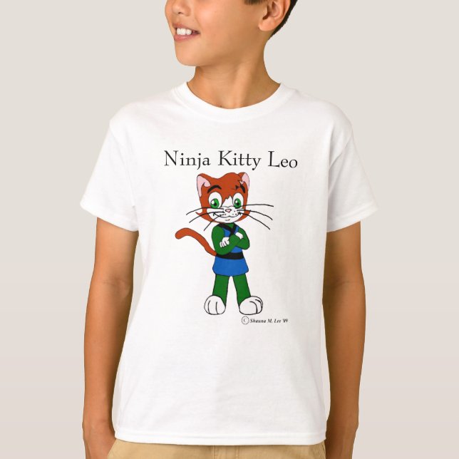 Camiseta Gatinho Leo de Ninja (Frente)