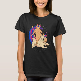 Camiseta Gatinho Lgbtq Cão Arco-Íris Orgulho Bissexual Lgbt