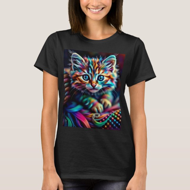 Camiseta Gatinho Mais Colorido (Frente)