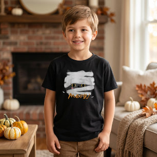 Camiseta Gatinho Mamãe Gata Mia Dia das Bruxas Infantil
