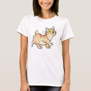 Camiseta Gatinho Manx do gato malhado de creme