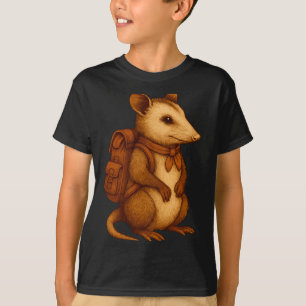 Camiseta Gatinho marsupial backpacker acampamento caminhant