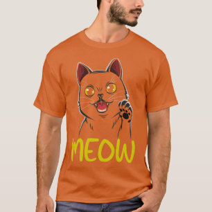 Camiseta Gatinho Meow Gato Bonito