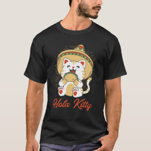 Camiseta gatinho mexicano taco comendo gato